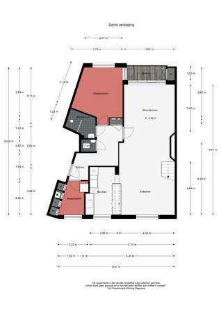 Floor plan - Maasstraat 176-3, 1079 BL Amsterdam 